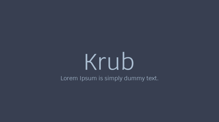 Krub Font Family