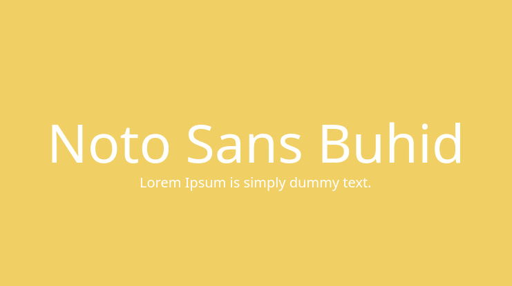 Noto Sans Buhid Font