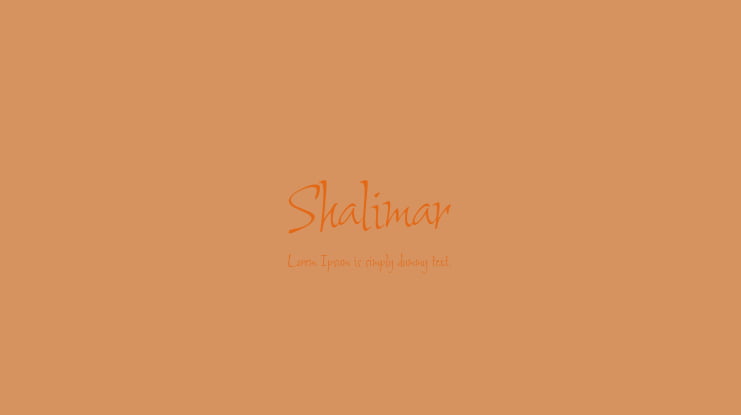 Shalimar Font