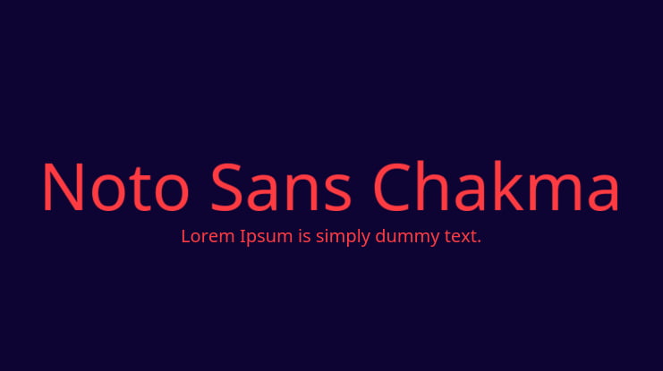 Noto Sans Chakma Font