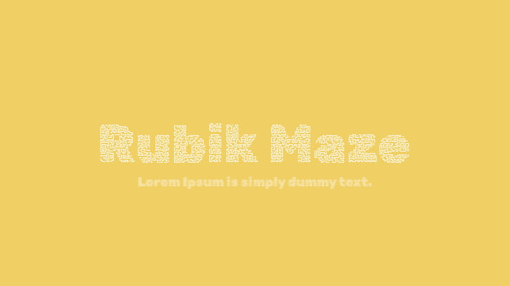 Rubik Maze Font