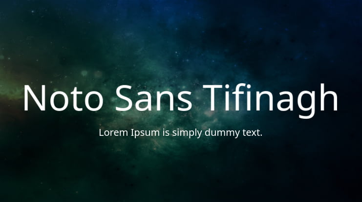 Noto Sans Tifinagh Font Family