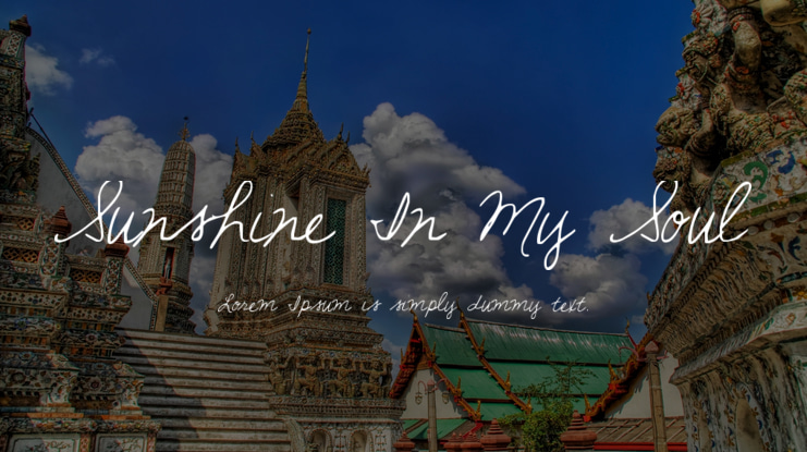 Sunshine In My Soul Font