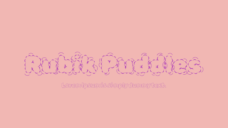 Rubik Puddles Font
