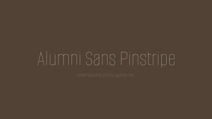 Alumni Sans Pinstripe Font Family