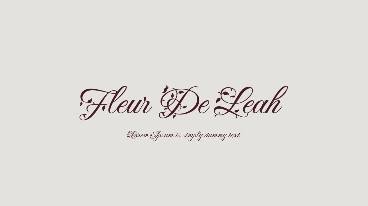 Fleur De Leah Font