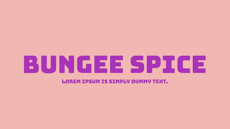 Bungee Spice Font