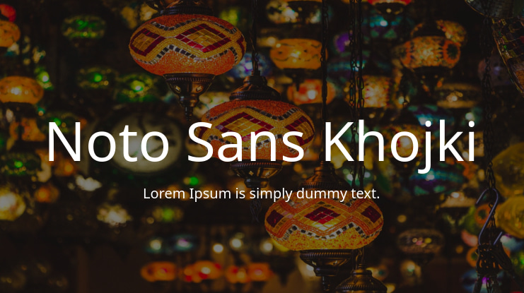 Noto Sans Khojki Font Family