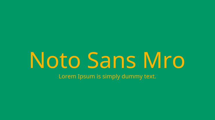Noto Sans Mro Font