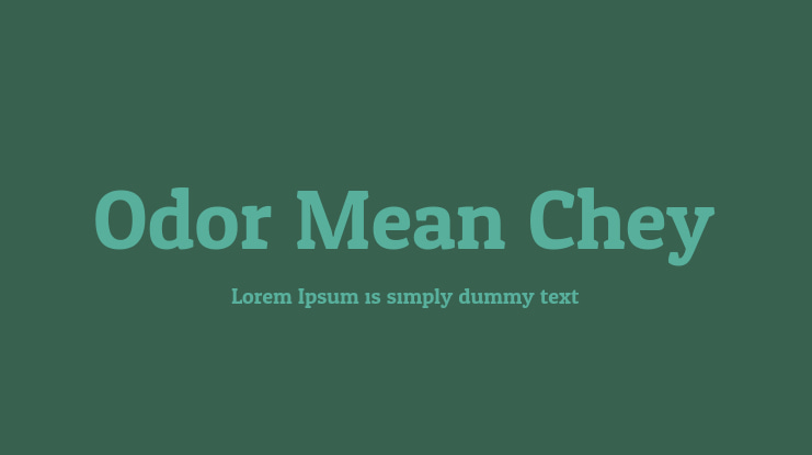 Odor Mean Chey Font