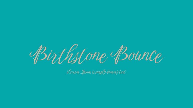 Birthstone Bounce Font Family