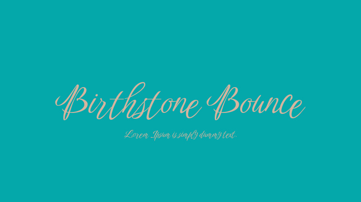 Birthstone Bounce Font Family
