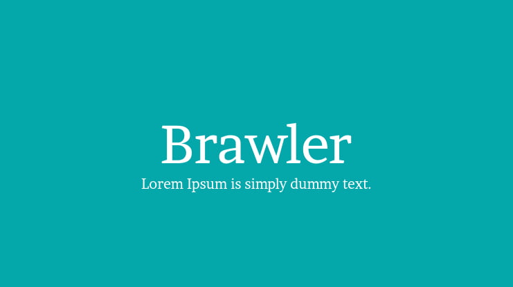 Brawler Font Family
