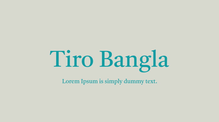 Tiro Bangla Font Family