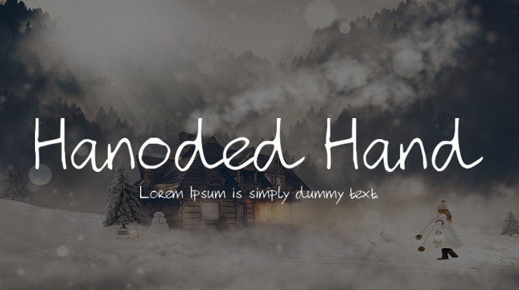 Hanoded Hand Font