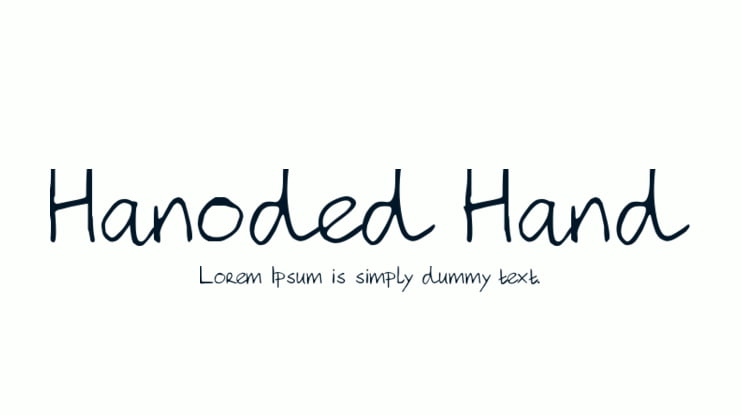 Hanoded Hand Font