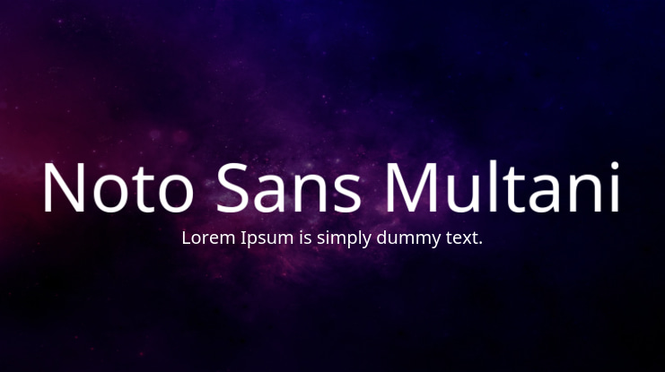 Noto Sans Multani Font