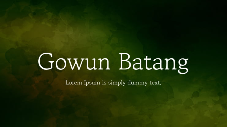 Gowun Batang Font Family