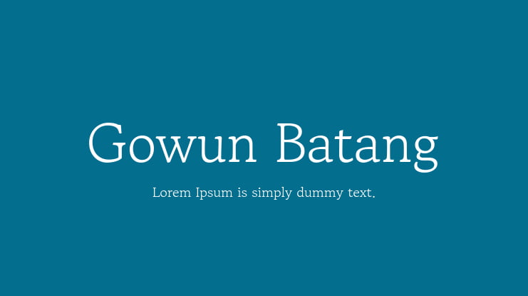 Gowun Batang Font Family