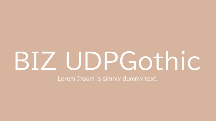 BIZ UDPGothic Font Family
