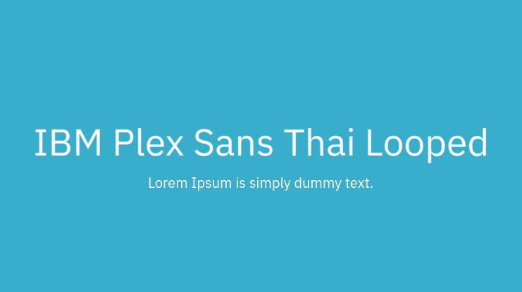 IBM Plex Sans Thai Looped Font Family
