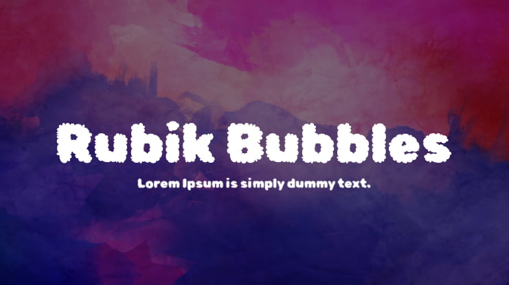 Rubik Bubbles Font