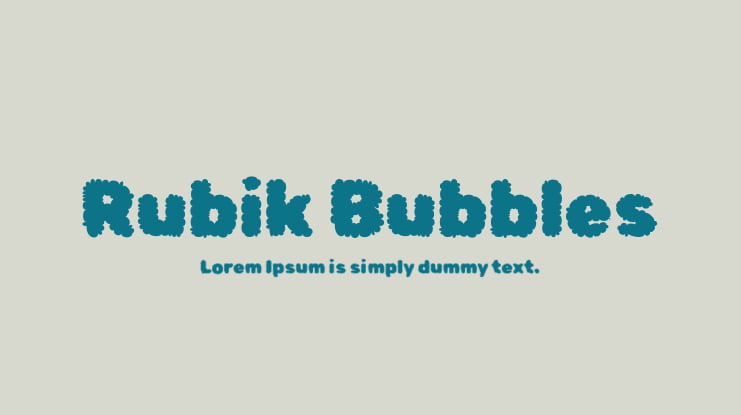 Rubik Bubbles Font