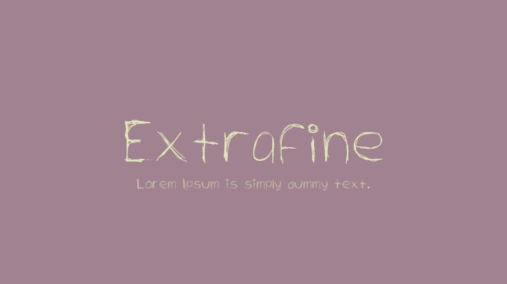Extrafine Font