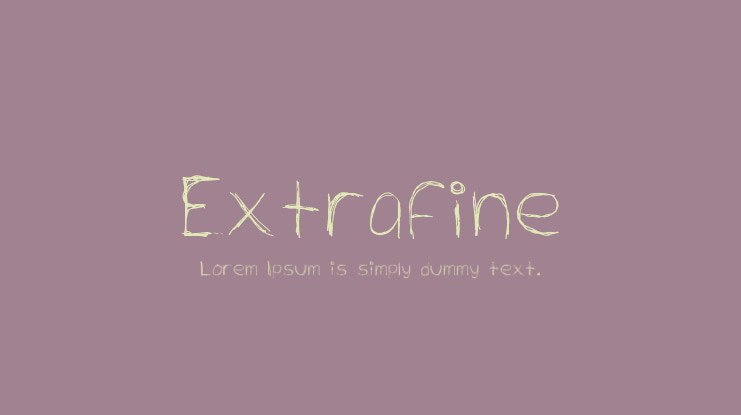 Extrafine Font