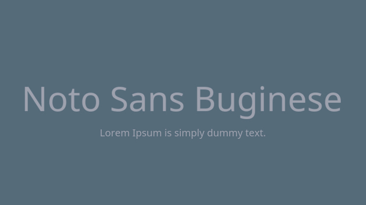 Noto Sans Buginese Font