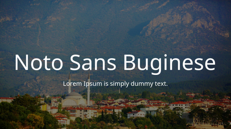 Noto Sans Buginese Font