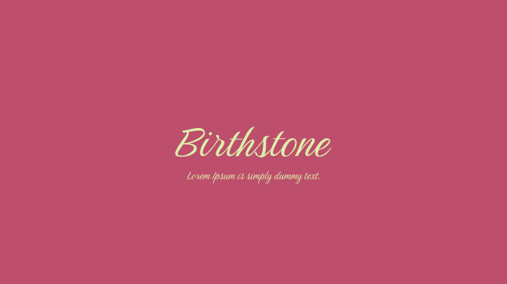 Birthstone Font