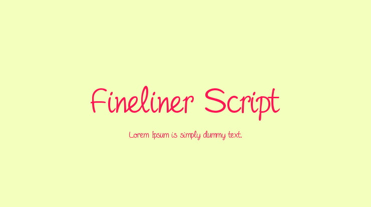 Fineliner Script Font