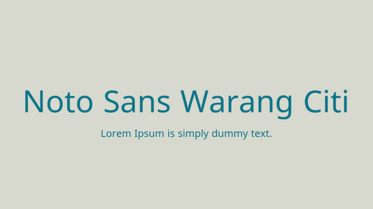 Noto Sans Warang Citi Font