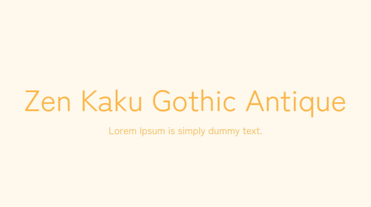 Zen Kaku Gothic Antique Font Family