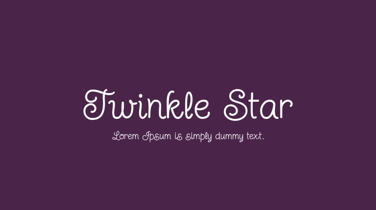 Twinkle Star Font