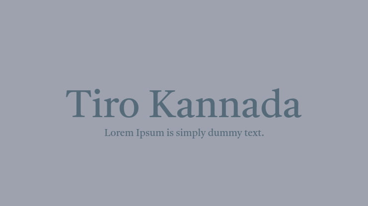 Tiro Kannada Font Family