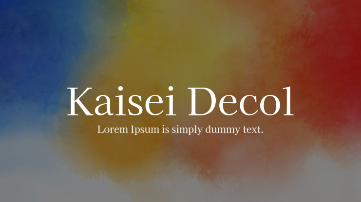Kaisei Decol Font Family