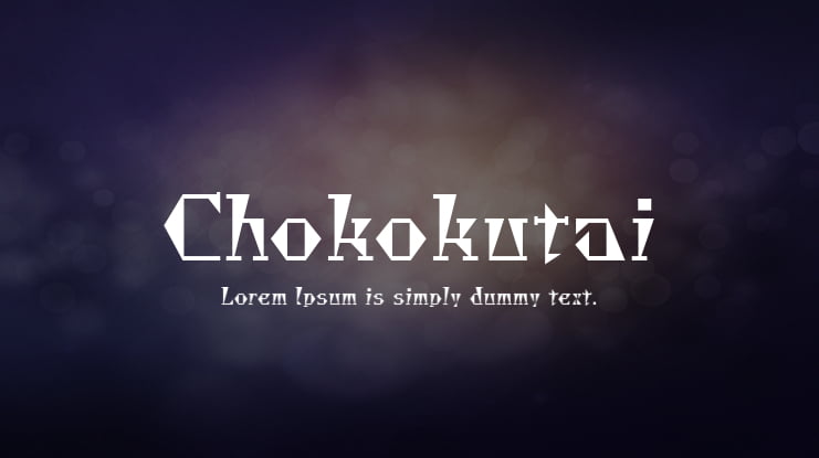 Chokokutai Font