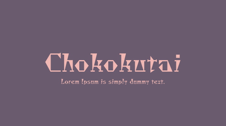 Chokokutai Font