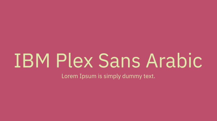 IBM Plex Sans Arabic Font Family