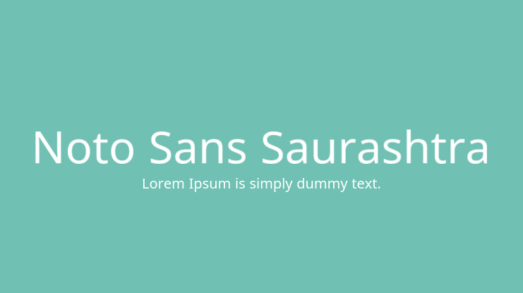Noto Sans Saurashtra Font