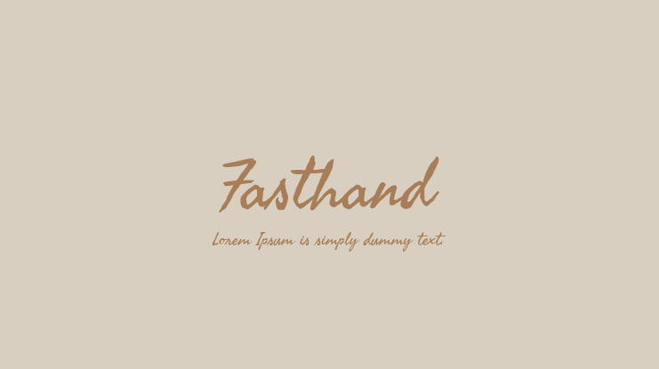 Fasthand Font