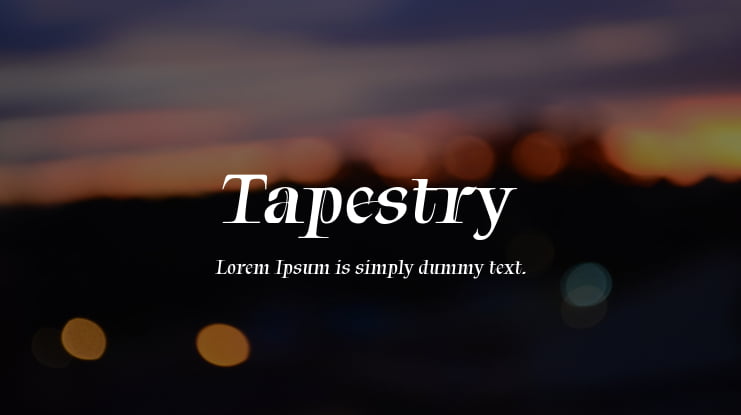 Tapestry Font