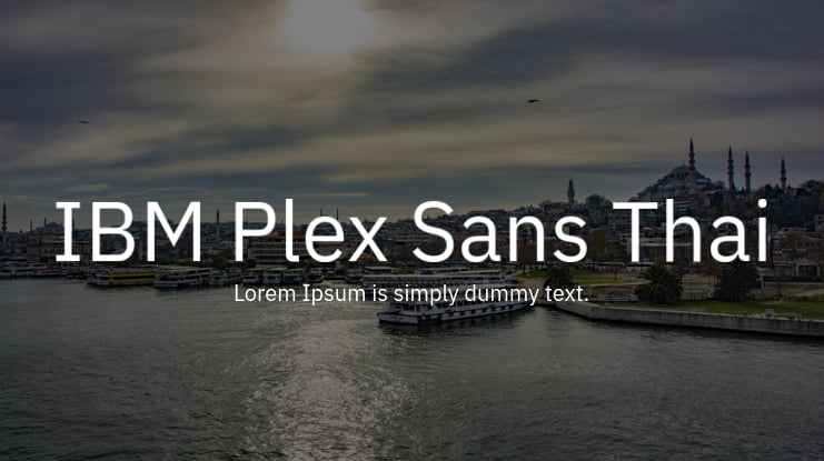 IBM Plex Sans Thai Font Family