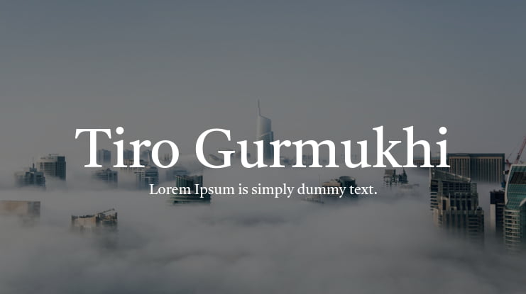 Tiro Gurmukhi Font Family
