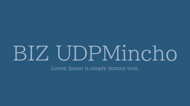 BIZ UDPMincho Font Family