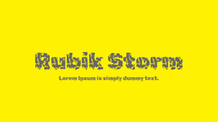 Rubik Storm Font