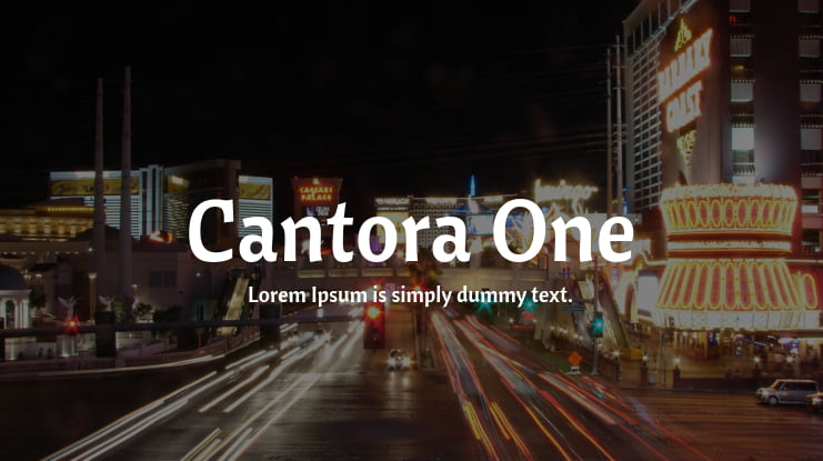 Cantora One Font