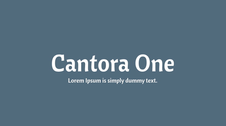 Cantora One Font